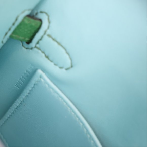 Hermes Mini Kelly Verso Cactus / Blue Atoll Epsom - Picture 14 of 15